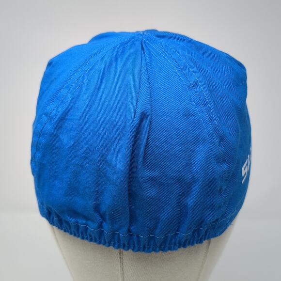 Shimano Stretch Fitted Hat Blue One Size Solid Spell Out Short Brim - Picture 6 of 8